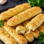 Keto Cheesy Garlic Breadsticks